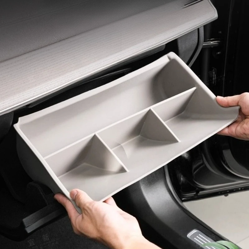 

For Volvo XC60 S90 XC90 2015-2026 Front Passenger Glove Box Storage Box Silicone Anti-dirty Co-pilot Organizer Accessories