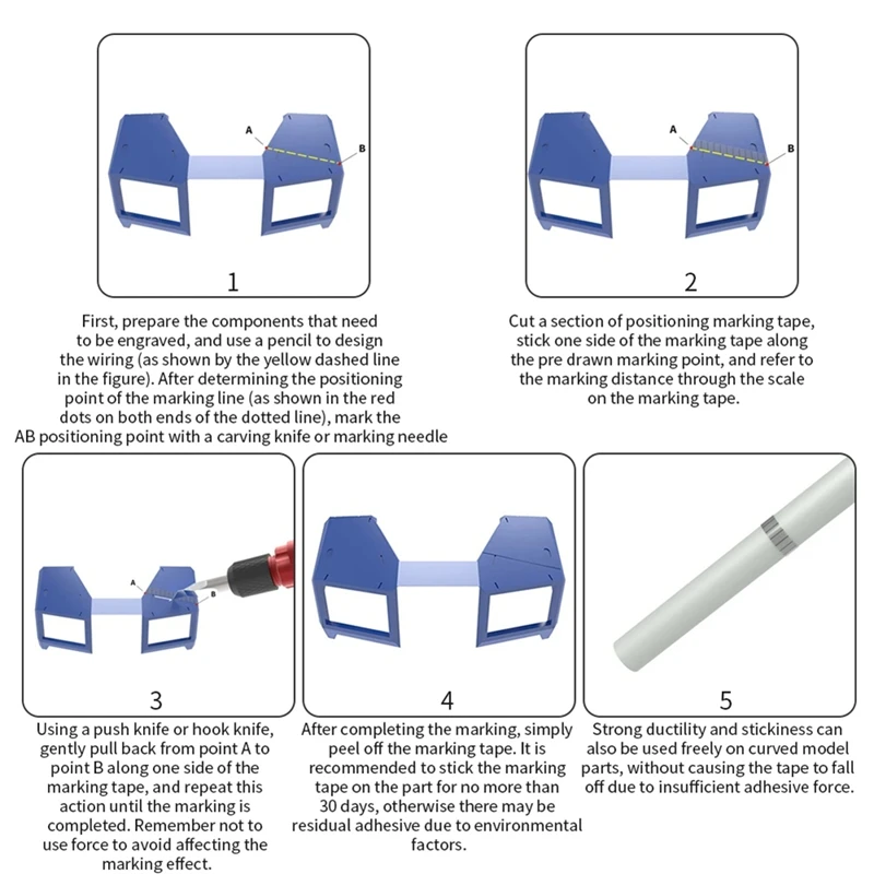 Jetzt kaufen: CG-Serie Carving Guide Tape in jeder Länge, 30 m, Modellier-Hobby-Upgrade-Zubehör