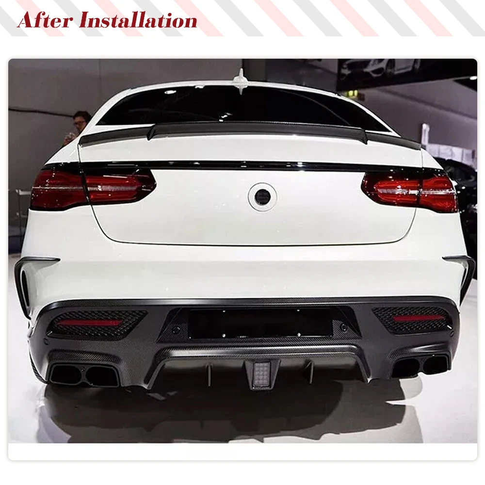 Carbon Fiber / FRP Car Rear Bumper Canards Side Fender Vents Wings for Mercedes Benz GLE Class C292 Coupe GLE63 AMG 2015-2019