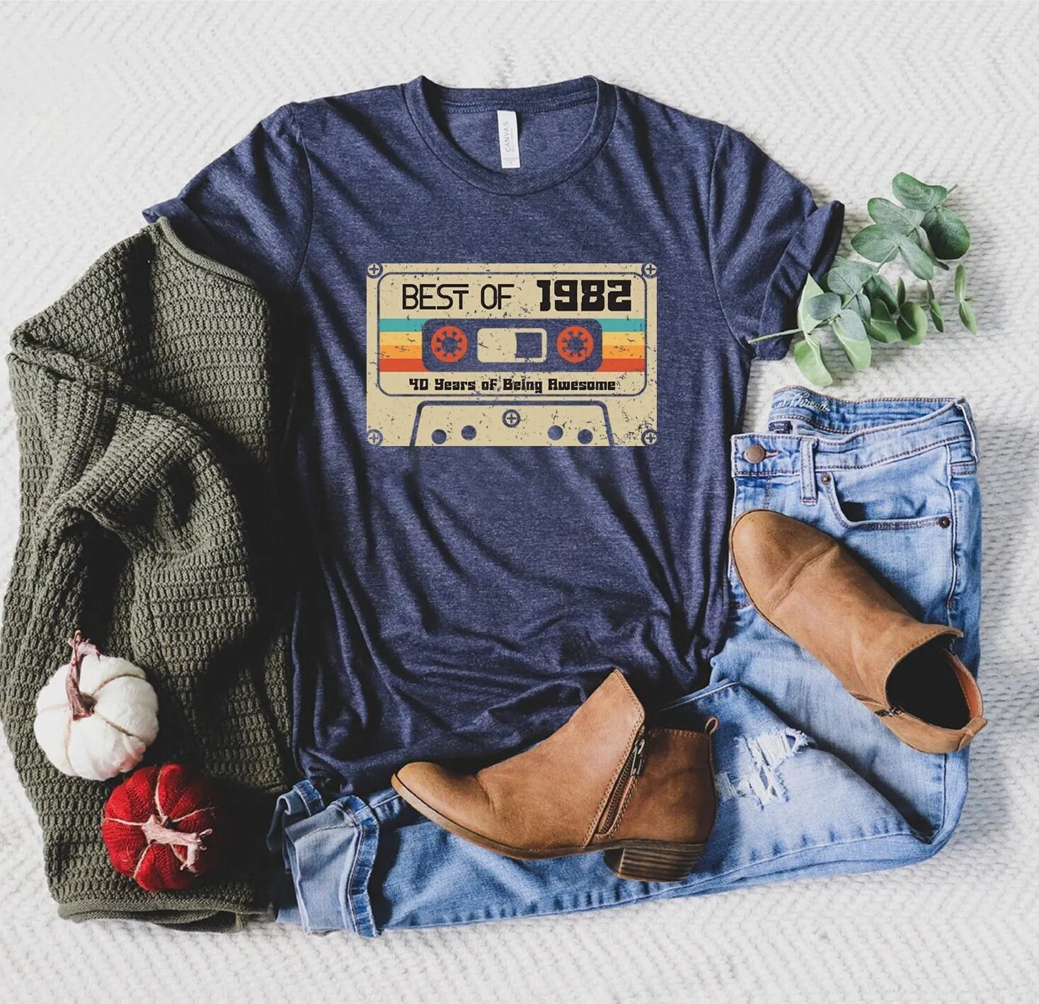 

41St Birthday T Shirt 1982 Cassette Vintage Best Of 41 Years Being Awesome Hello Forty