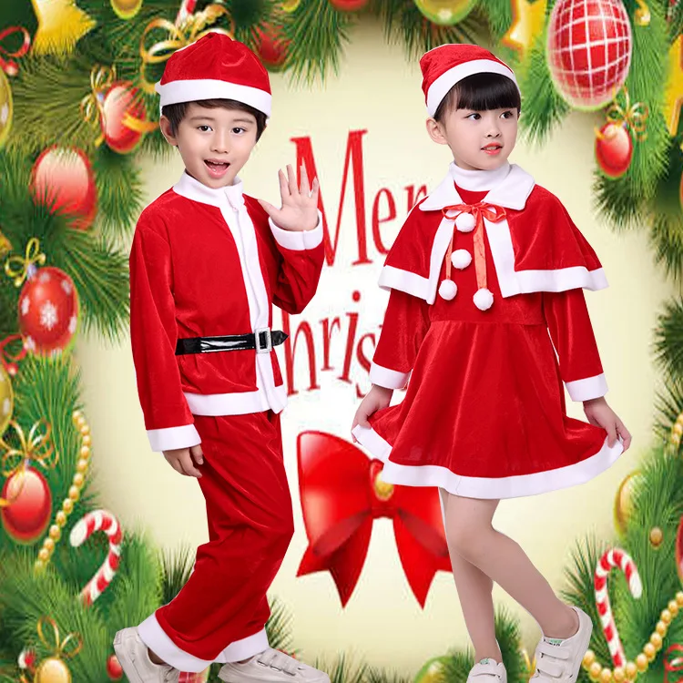 

New Santa Claus Clothing Adult Boys and Girls Christmas Clothing Performance Dressing