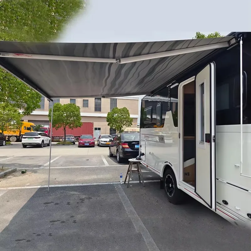 

Camping Electric Retractable Manual Electric RV Awning Box Camper RV Side Canopy