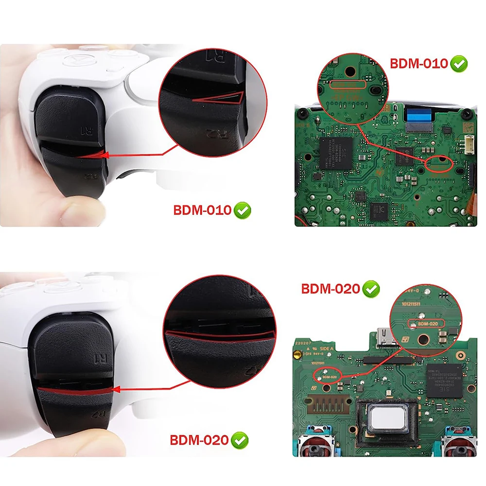 ل PS5 BDM 010 & BDM 020 المجاذيف الخلفية مرفق لوحدة تحكم PS5 4 قطعة أزرار خلفية ومجموعة إعادة رسم الخريطة القابلة للبرمجة