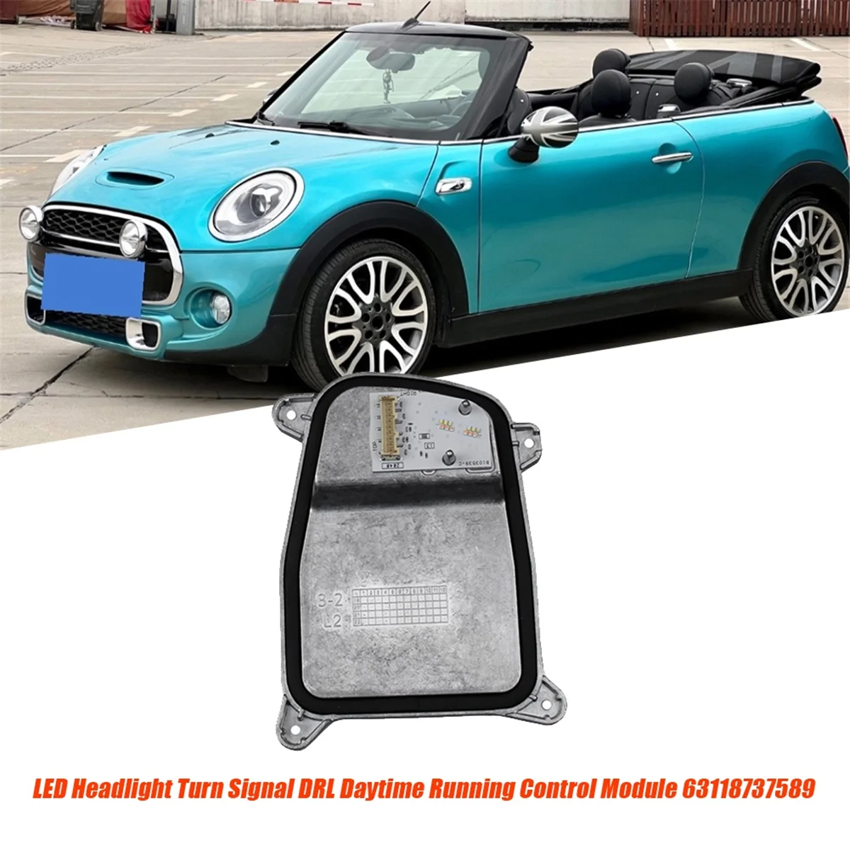 Left LED Headlight Turn Signal Module 63118737589 for MINI F55 F56 F57 2013-2019 DRL Daytime Running Control Module image 2