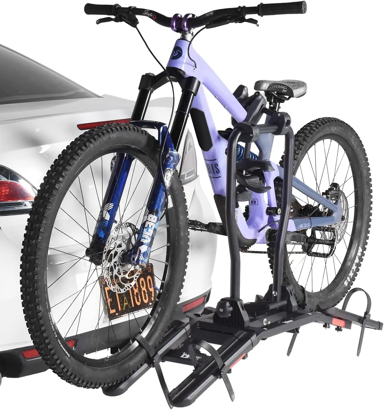 

2-Bike Ricycle Carrier for Cars, SUVs, Trucks - Fits 16-29'' Bikes, 100 lbs Capacity, Tilting & Locking Platform