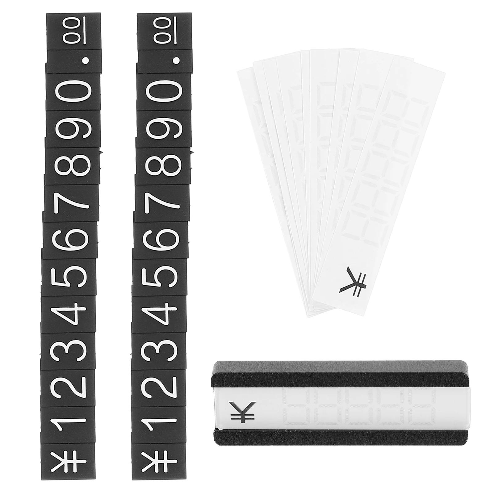

1 set Price Display Retail Cube Tags Adjustable Price Display Stand Black Single Layer Jewelry Pricing Labels Stand Folder