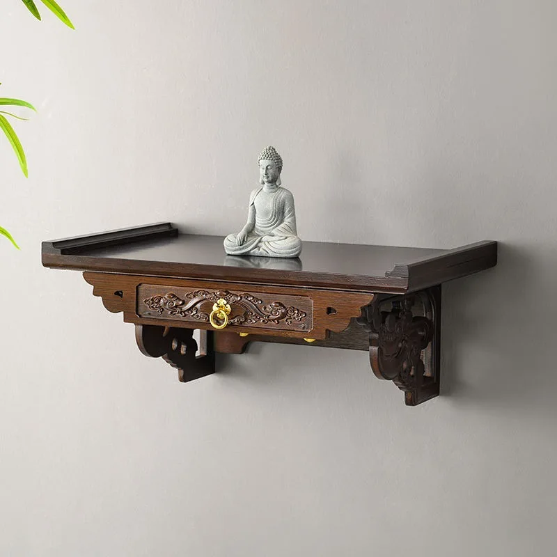 

For Buddhist cabinet niche Guanyin offering table, shrine shrine offering table, wall-mounted wall cabinet, household shrine off