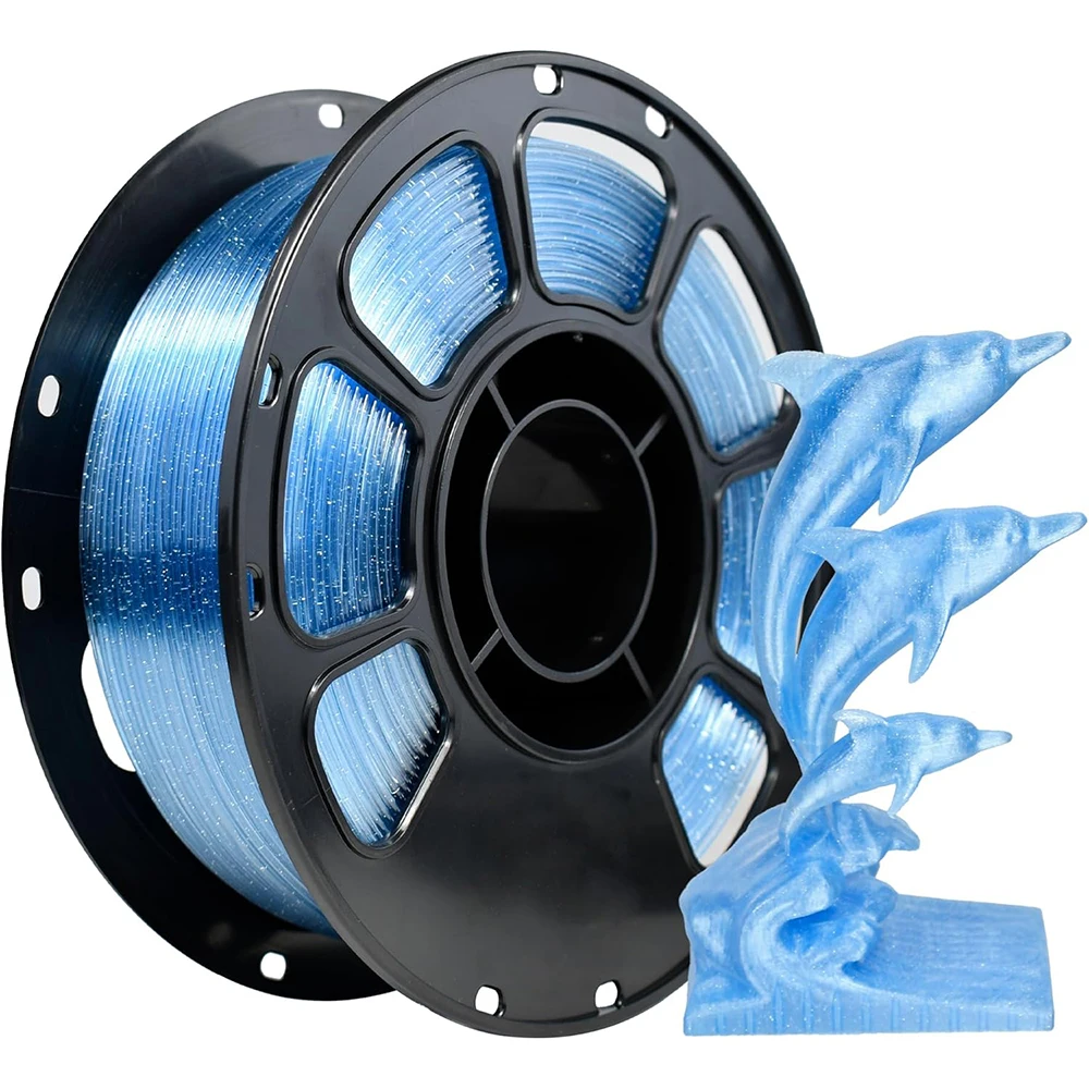 

Petg Crystal Sparkling Blue 3D Printer PLA Filament 1.75mm Petg Crystal Sparkling Blue 3D Printer Material 250g 500g 1Kg