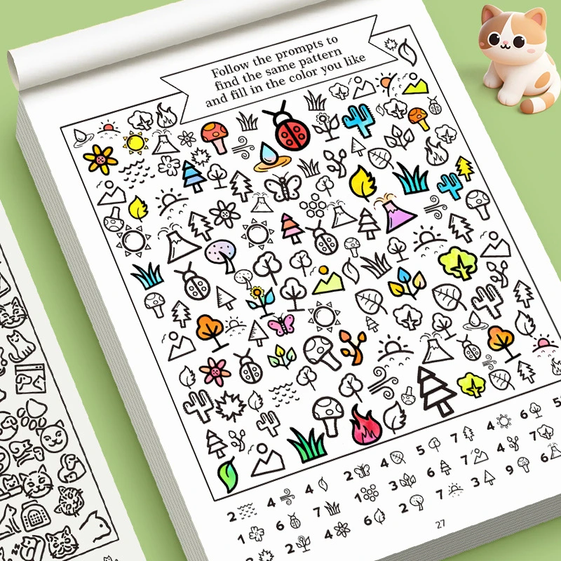 32 Pages Fun Visual Books For Children To Find Hidden Items And Color Them In Educational Puzzle Book Their Attention