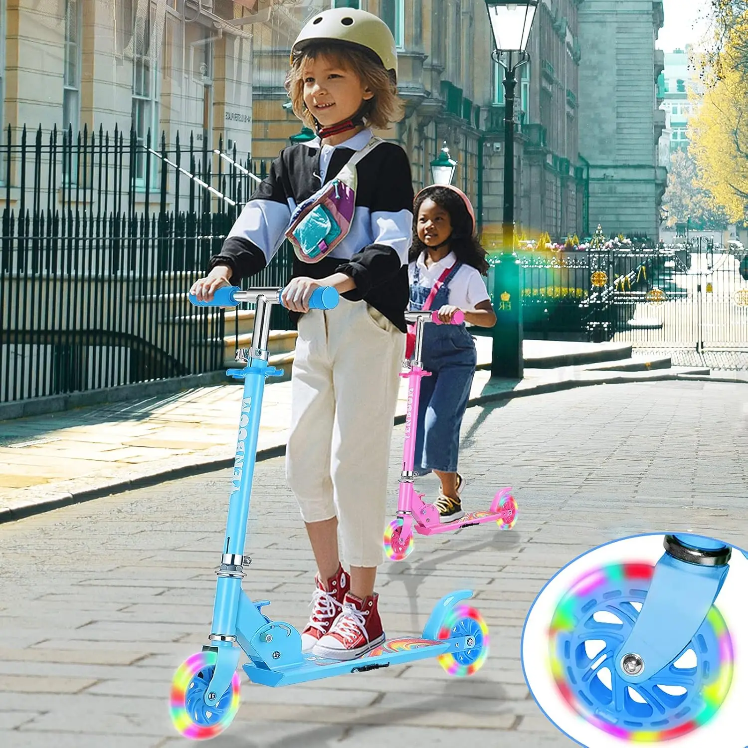 Trottinette facile à plier pour enfants, jouets réglables, 3 recyclables, cadeaux d'anniversaire, Noël, filles, garçons, 6, 12/3, 5 ans