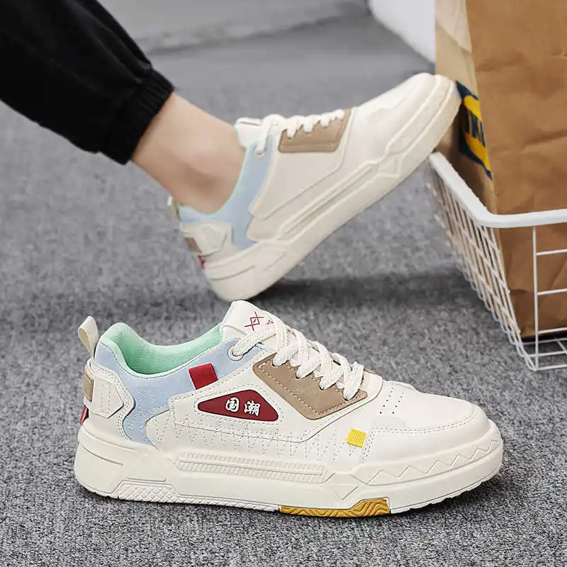 أحذية جلدية عادية للربيع والخريف للرجال مقاس 48 أحذية رياضية غير رسمية للرجال للمراهقين أحدث أحذية تنيس فيمينينو عتيقة #2