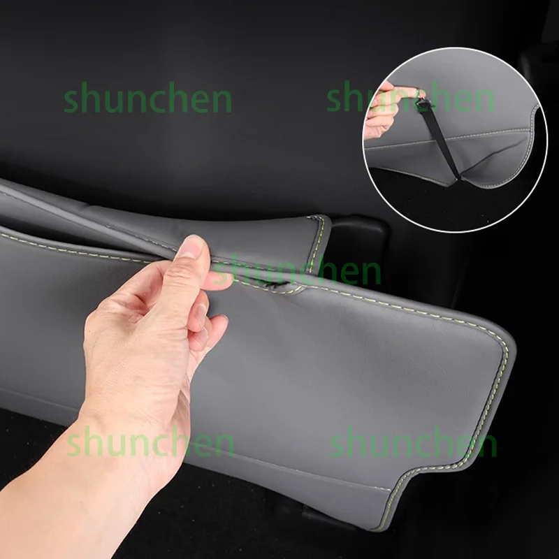 Car Rear Row Anti-kick Covers for LYNK&CO 08 2023 New Style Seat Back Kick Leather Protector Dirt-proof Interior Accessories