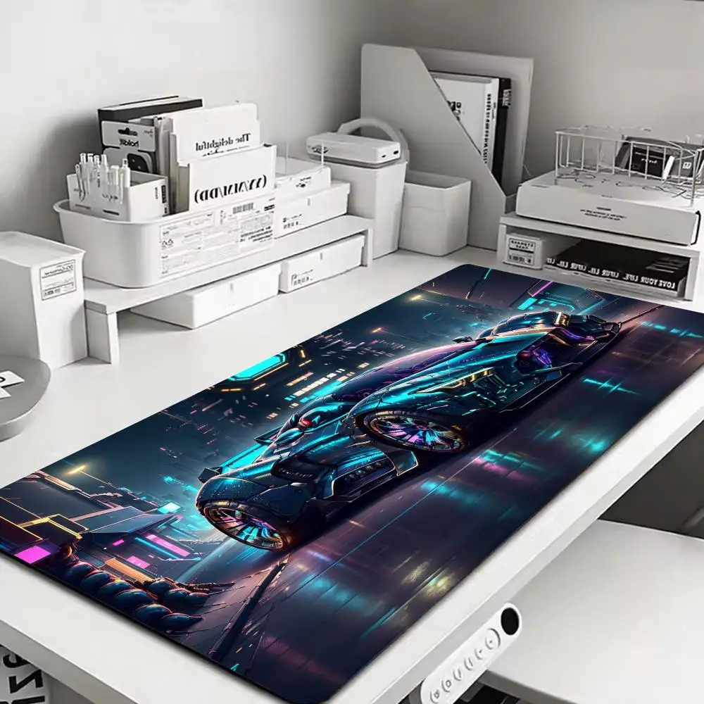Sci-fi car racing Mouse Pad Large XXL Gaming Rubber phone Lock Desk Mat mini PC carpet Computer Gamers work playmat office