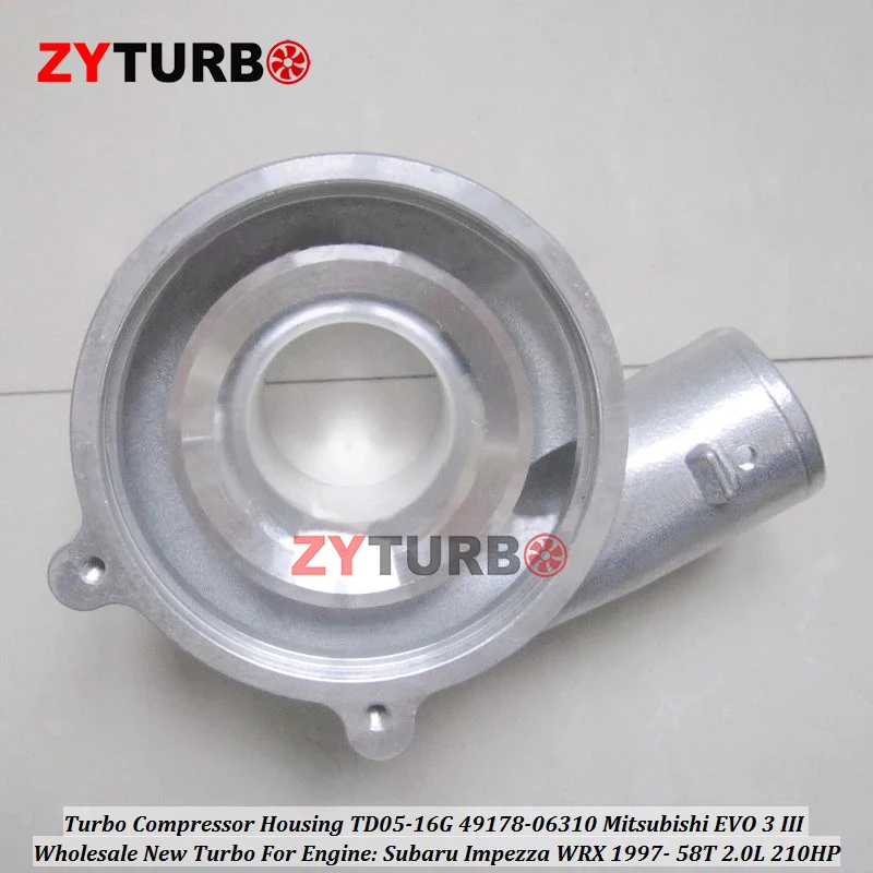 Turbo Compressor Housing TD05-16G TD05 16G 49178-06310 For Mitsubishi EVO 3 III For Subaru Impezza WRX 1997- 58T 2.0L 210HP