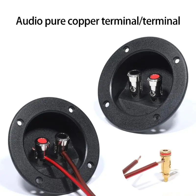 M5TD Gold Plating Copper Speaker Binding Posts With Press Type Design 4Mm Banana Plugs For Easy Installation And Secure