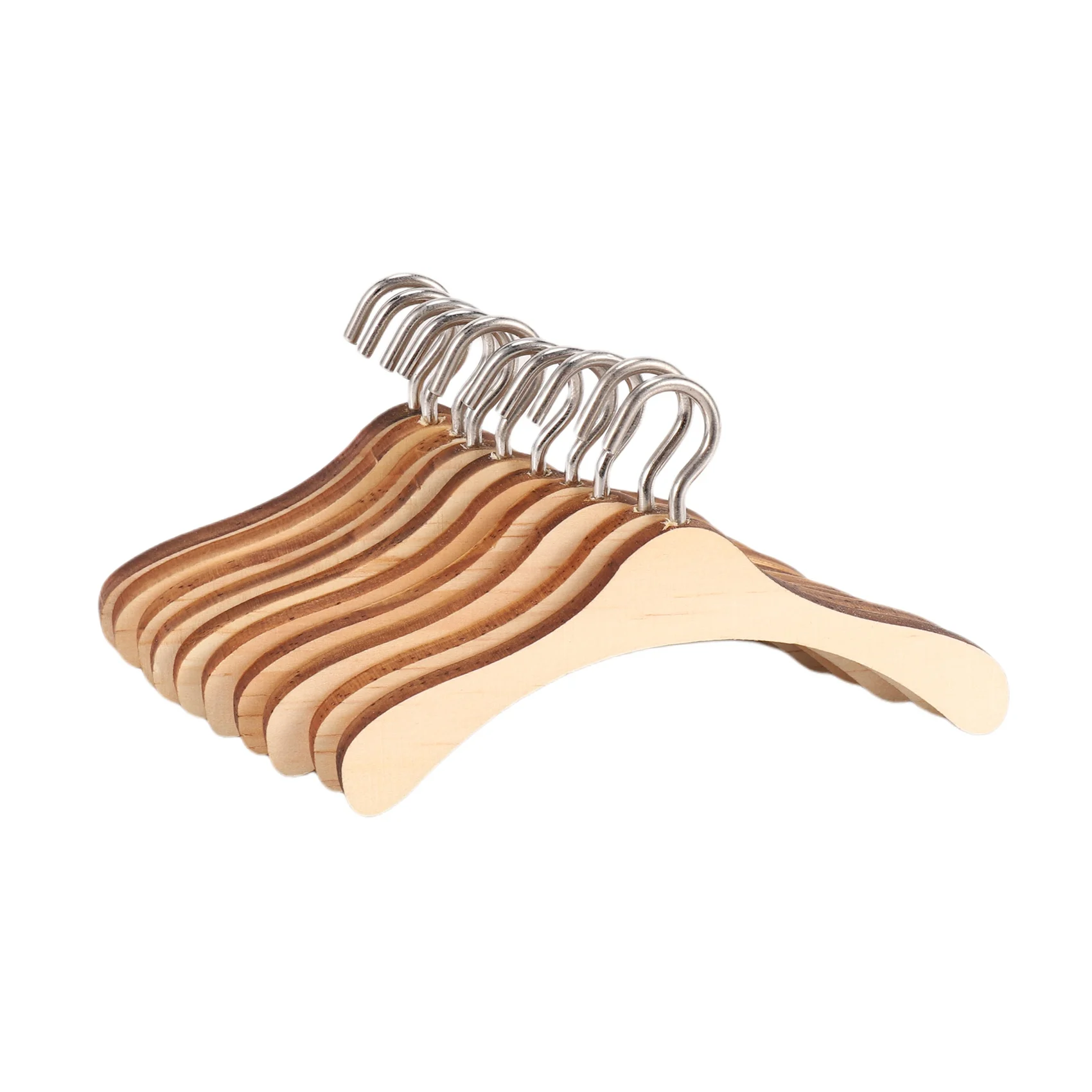 شماعات خشبية للدمى bjd ، 10 من شماعات