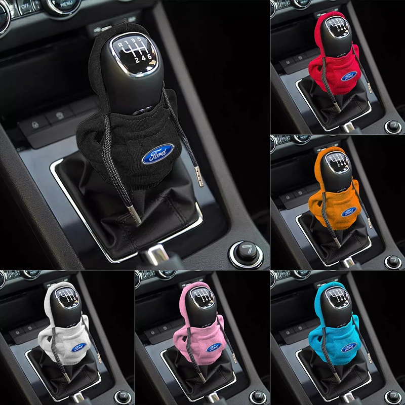 Car Decoration Gear Shift Cover Gear Lever Hoodie Cover For Ford Fiesta EcoSport ESCORT Ranger Mondeo FOCUS 2 3 4 5 Car Styling