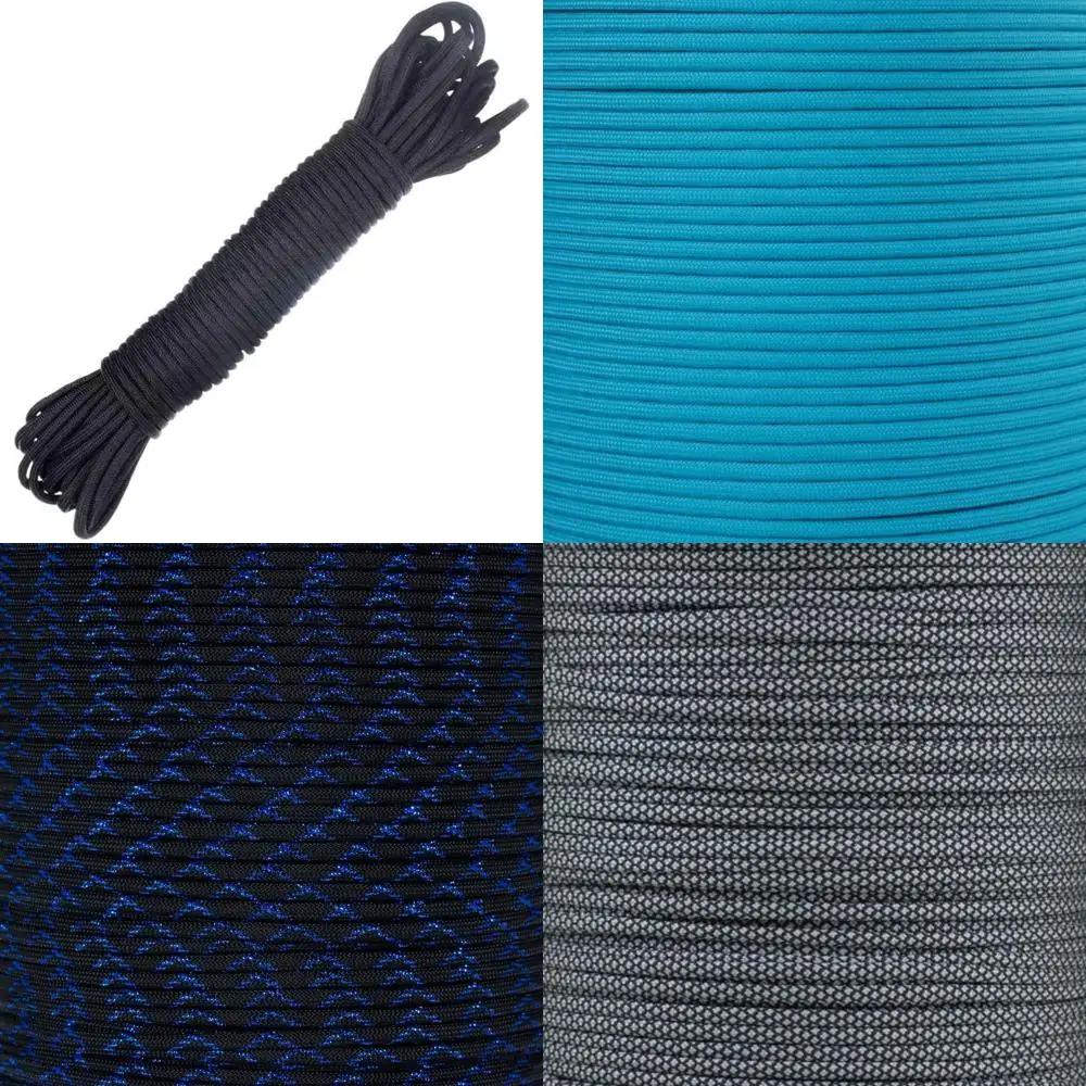 باراكورد من النوع III ذو 7 خيوط مع قلب نايلون 100% وقوة شد 550 رطل للتخييم والمرافق والربط