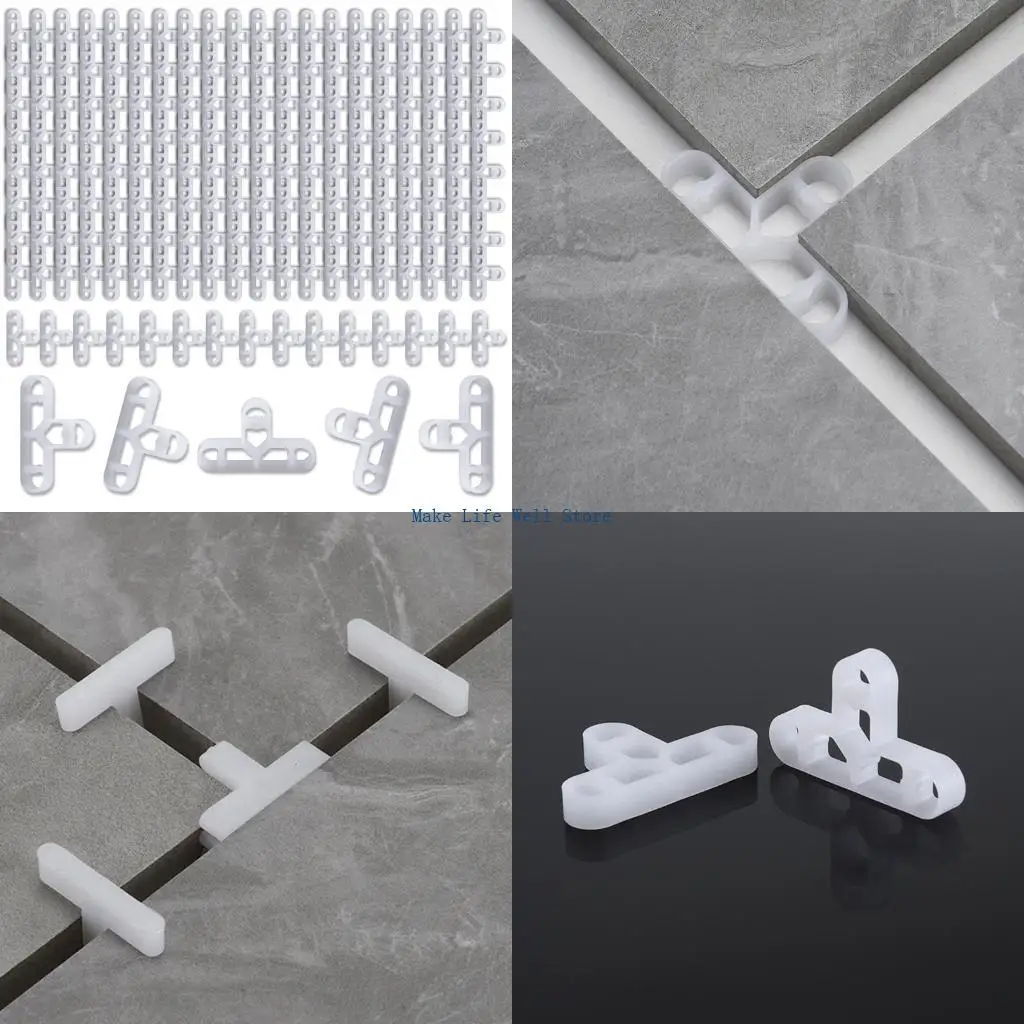  200 Pieces Multipurpose 10mm 3/8 Inch Brick Wall and Deck Board Spacers for Leveling Systems With Clear Designs