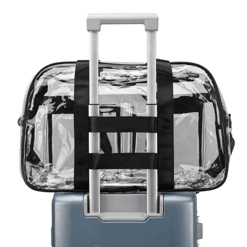 

New Zipper Large Capacity Solid Color PVC Travel Bags Hot Sale Simple Causal Personality Super Cool Crossbody Bags for Women