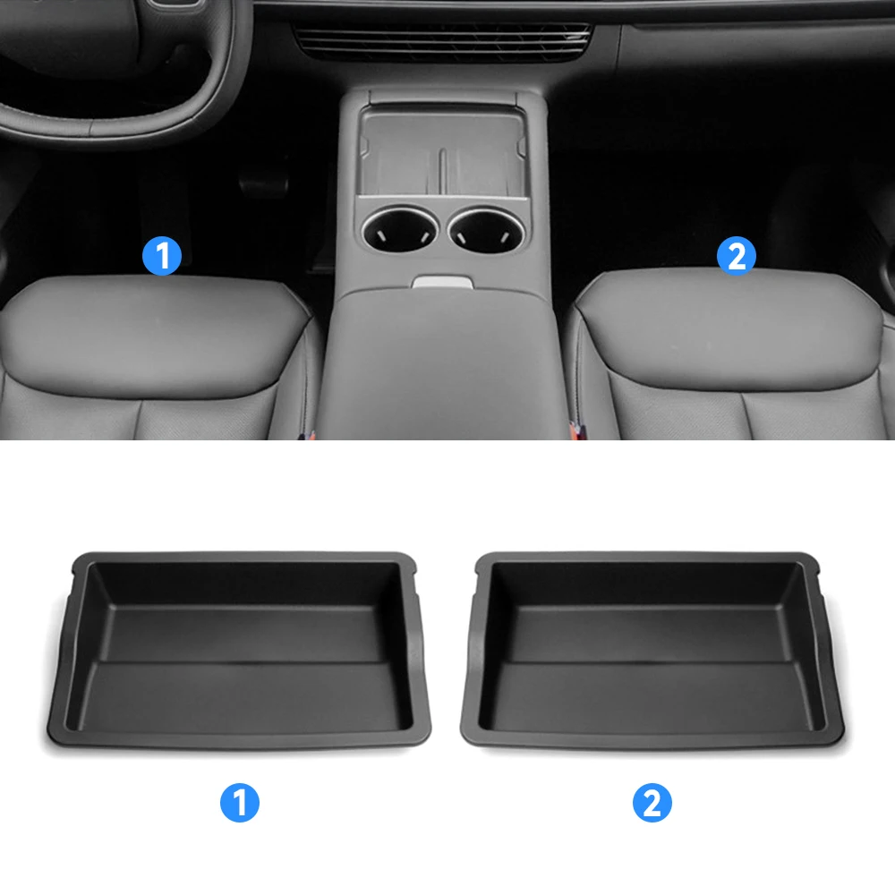 For Xpeng G6 2023 2024 2025 2025 2026 TPE Car Under Seat Drawer Type Organizer Storage Box Case Tray Decoration Accessories view 6