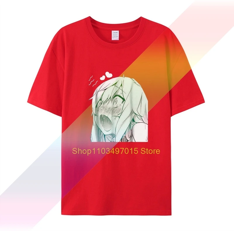 brand men shirt Ahegao T Shirt Manga Tee Anime Face T Shirt Comics