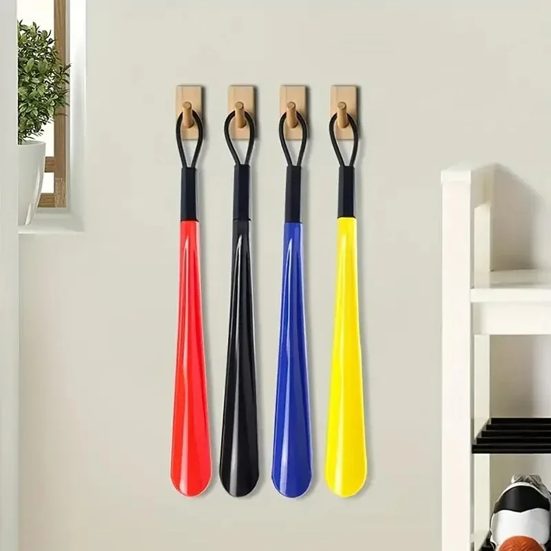 Długie plastikowe łyżki do butów 48 cm, nie wymagają zginania, trwałe łyżki do butów, pomocniki do zakładania butów, duże łyżki do butów do zawieszenia.