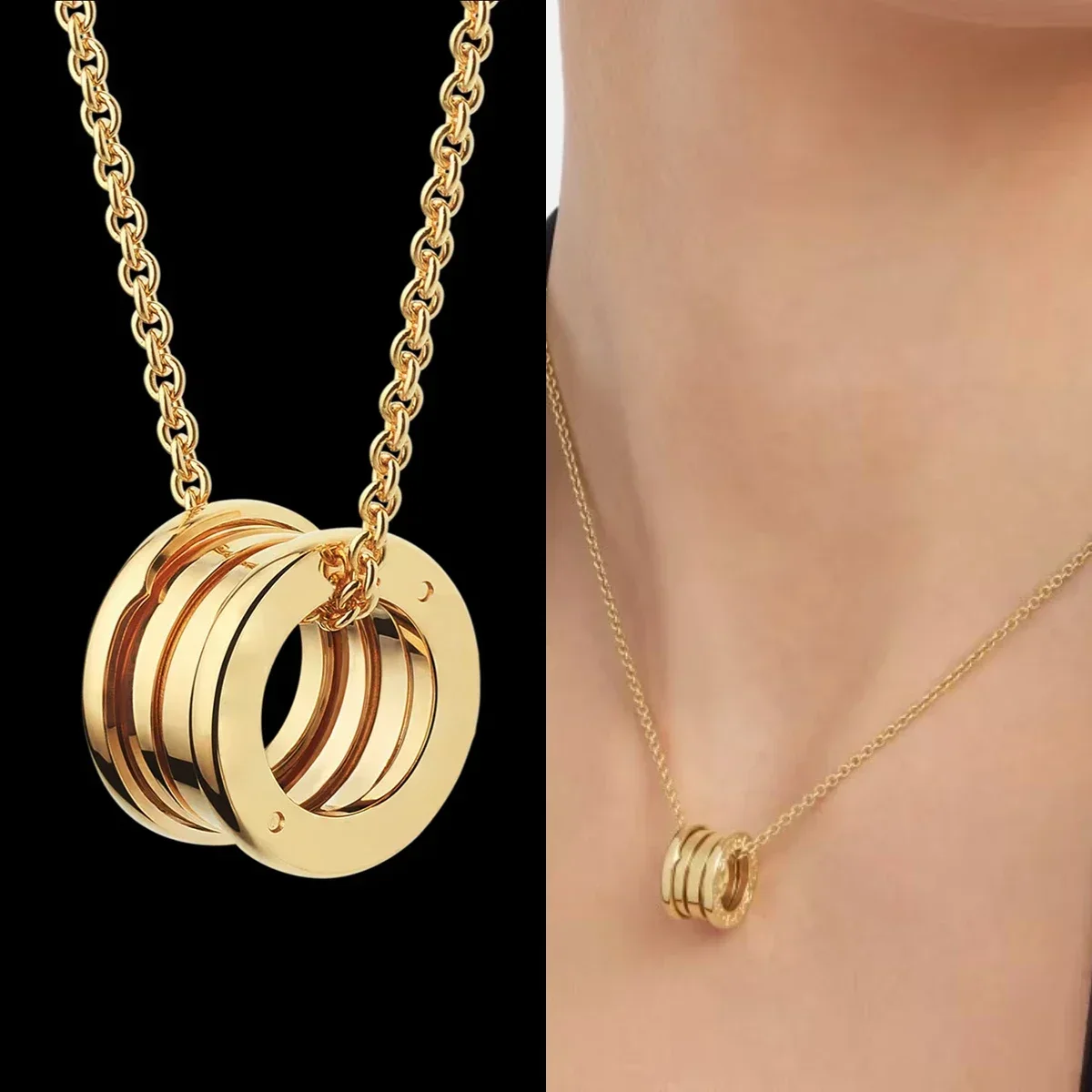 High Quality S925 Silver Fashion Women's Pendant Necklace Unique Spiral Design Pendant Suitable for Banquet or Holiday Gifts