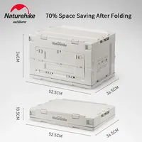 Naturehike-Camping Box 25L 50L Large Capacity Folding Storage Box Home Bedside Table Outdoor Travel Picnic PP Sundry Box