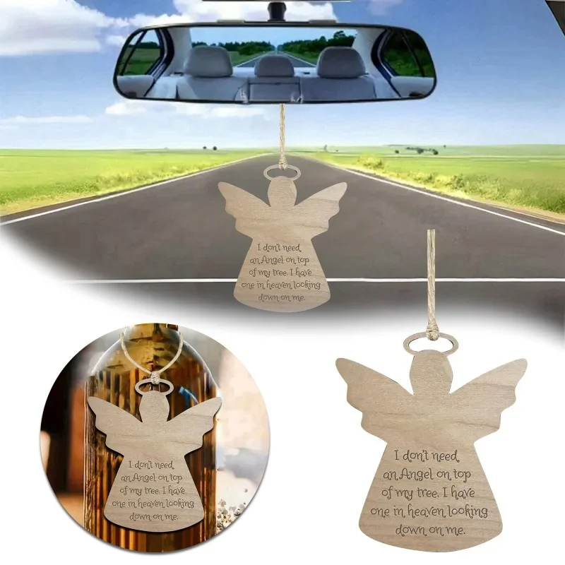 Angel Wooden Cutouts Unfinished Angel Shaped Table Wooden Signs Thick Angel Blocks For Diy Crafts Holiday Decoration