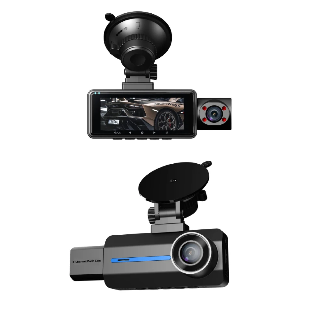 3.16Inch Private Model HD 2K Car DVR Triple lens Dashcam Car Camera super Night Vision Loop Recording Vehicle Accessories