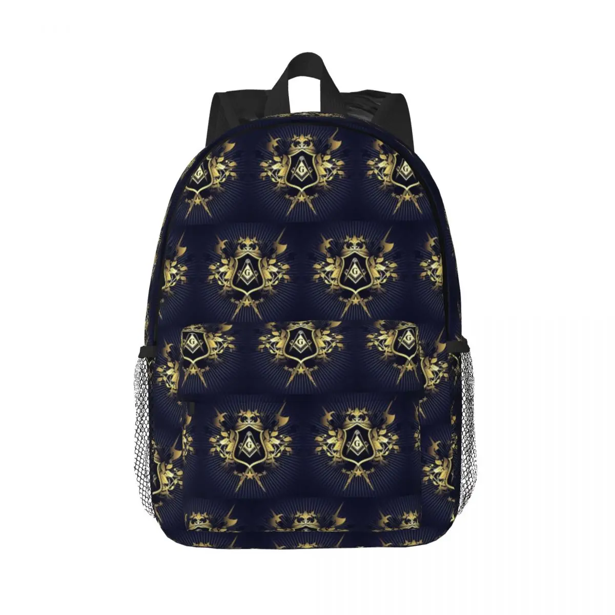 

Boaz And Jachin Solomon's Masonic Mason Freemason Backpack Daypack Boys Girls BookBag Shoulder Bags for Men Women School Bag