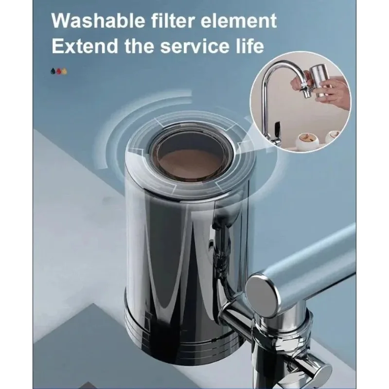 

Кухонный кран из нержавеющей стали, фильтр для очистки воды, кран, композитный активированный уголь, бытовая фильтрация для питья дома