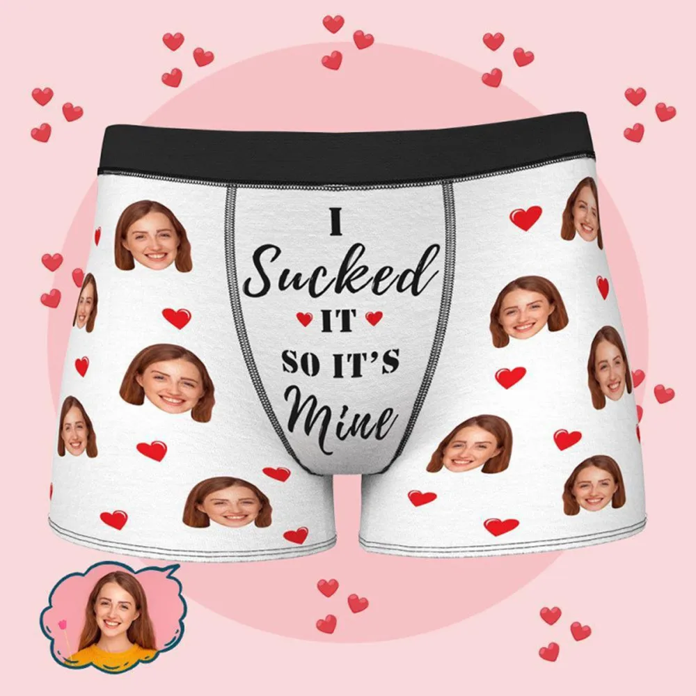 Custom Boxers with Face, Personalized Im Nuts About You Underwear with Photo, Picture on Boxer Briefs, Gift for Boyfriend, Gift