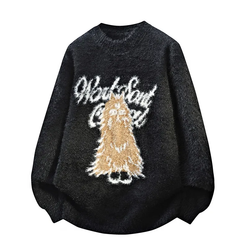 

Модный круглый трикотаж Ne, мужской базовый слой, внутренняя одежда с героями мультфильмов, повседневная свободная посадка, осенняя одежда из полиэфирного волокна