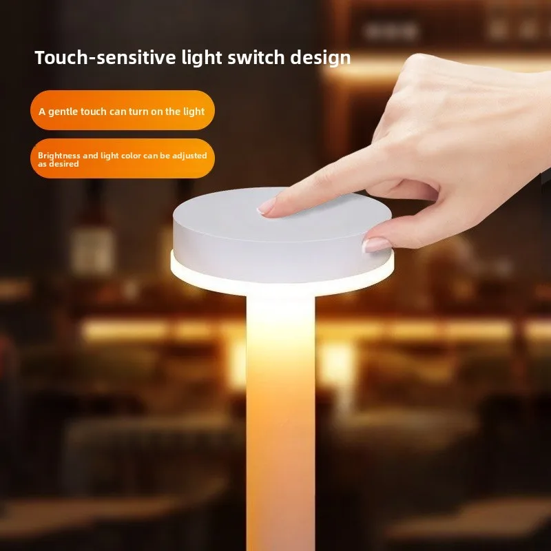 

Simple Service LED Table Lamp for KTV Bar Cafe Rechargeable Night Light