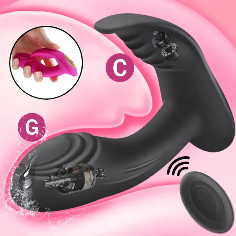 Remote Control Clit Nipple Massager Vibrator Female Dildo G-Spot Stimulate Masturbating Wearable Panties Sex Toys for Women