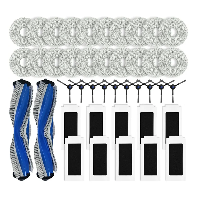 

For ECOVACS DEBOT T30S / T30S PRO / T30S COMBO Spare Parts Accessories Main Side Brush Hepa Filter Mop Cloth-ABHG