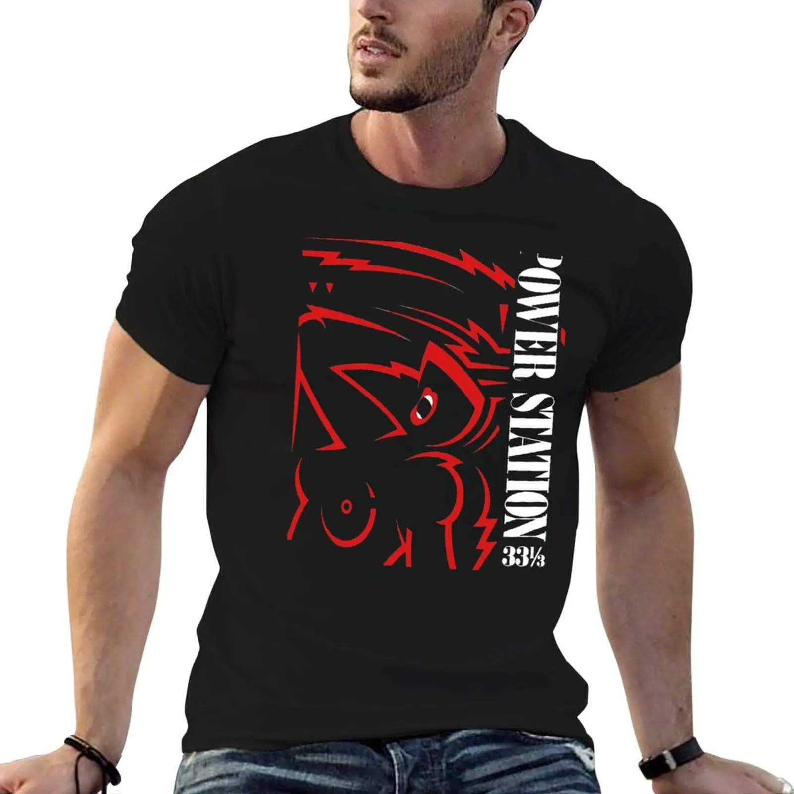 Camiseta Duran-PowerStation, camisetas gráficas para hombre, camiseta gráfica para hombre, camiseta 100% de algodón, camiseta de marca de lujo