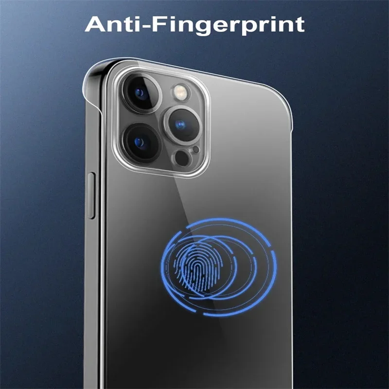 아이폰 17 16E 15 13 12 11 14 16 17 Pro Max XSMAX X XR XS SE 7 8 Plus용 투명 하드 프레임리스 케이스