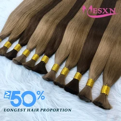 High Quality Bulk Hair Extensions Human Hair 100% Real Natural Hair Black Brown Blonde 613 Color Thickening of roots For salon