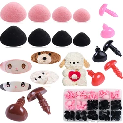 DIY Plastic Doll  Accessories Plant Plush Pink Triangular Nose Teddy Bear Toy Making Doll Material Needle Felting Bear Doll Toys