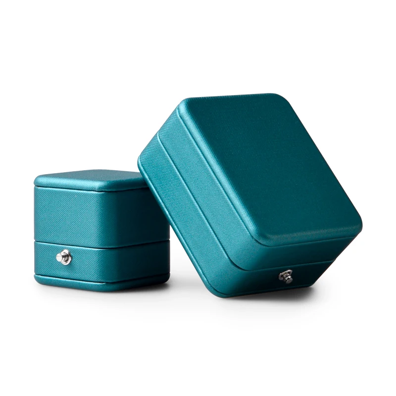 Oirlv Blue Jewelry Gift Box For Ring Necklace Pendent PU Leather Jewelry Gift Boxes Wholesale Jewelry Gift Box Ring Necklace Box