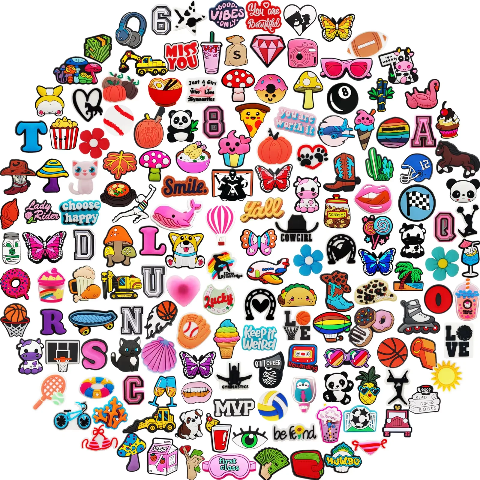 Lot of 20/50Pcs Random Shoe Charms for Clogs Sandals,Shoe DIY Decoration Premium Quality Popular Charms Accessories