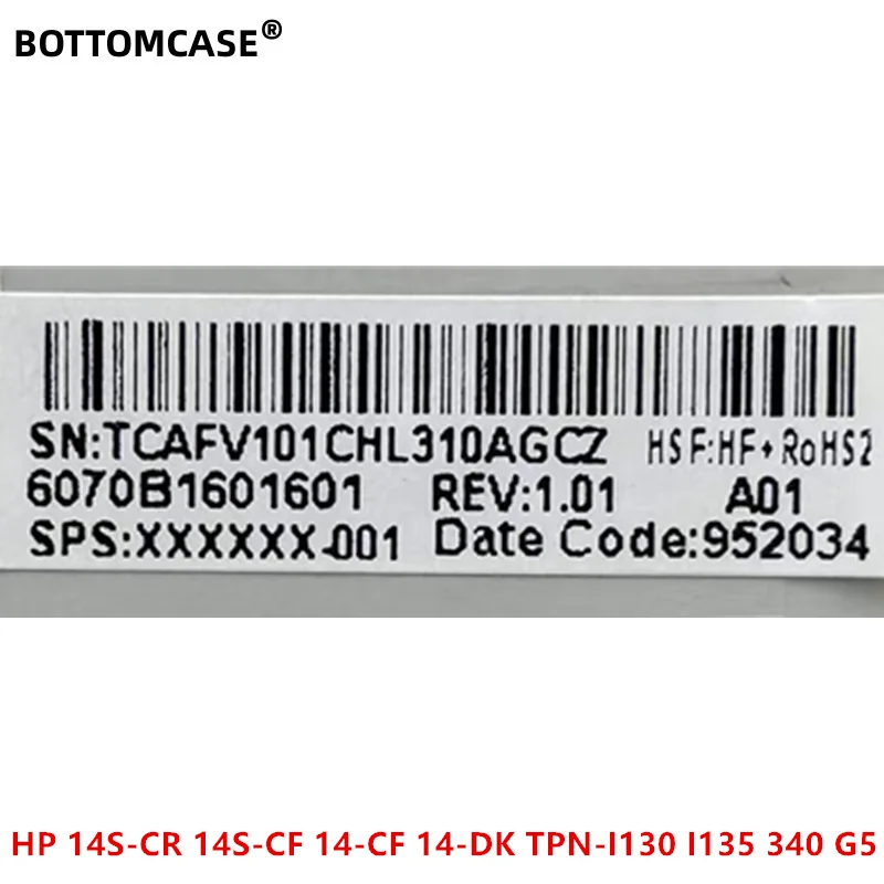 Bottocase srebrny 95% nowy dla HP 14S-CR 14S-CF 14-CF 14-DK TPN-I130 I135 340 G5 Laptop wielkie etui obudowa do opierania dłoni srebrny i biały