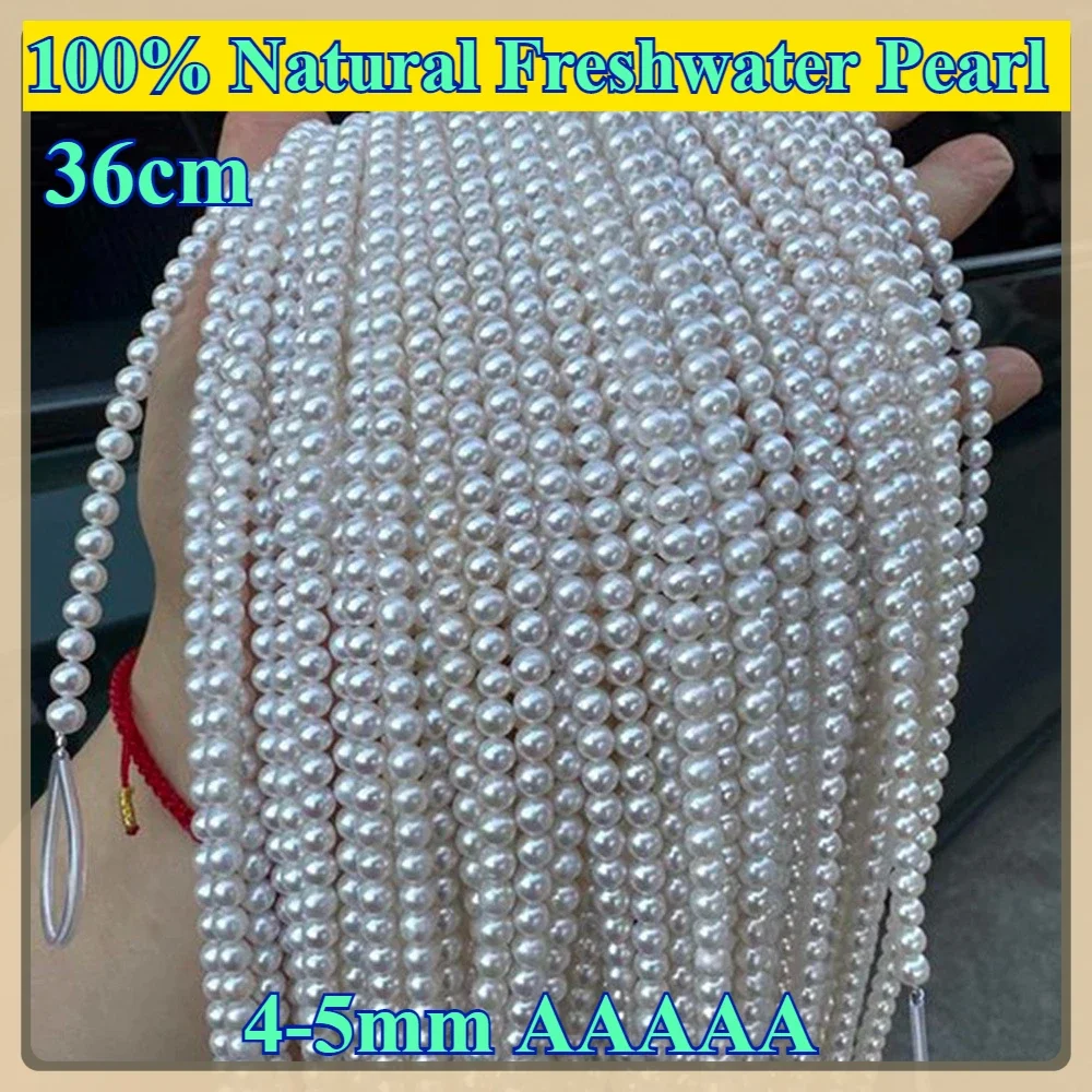 

Natural Freshwater Pearl Nearround Loose Beads 4-5mm Quality for DIY Jewelry Making Suitable for Necklaces Bracelets Accessories