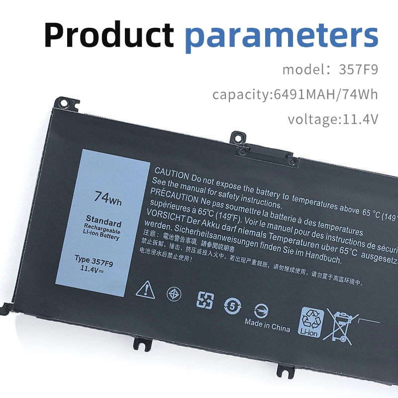 SUOZHAN 357F9 Bateria Do Portátil Para Dell Inspiron 15- 7000 7559 7557 7566 7567 5576 INS15PD-1548B INS15PD-1748B INS15PD-1848B