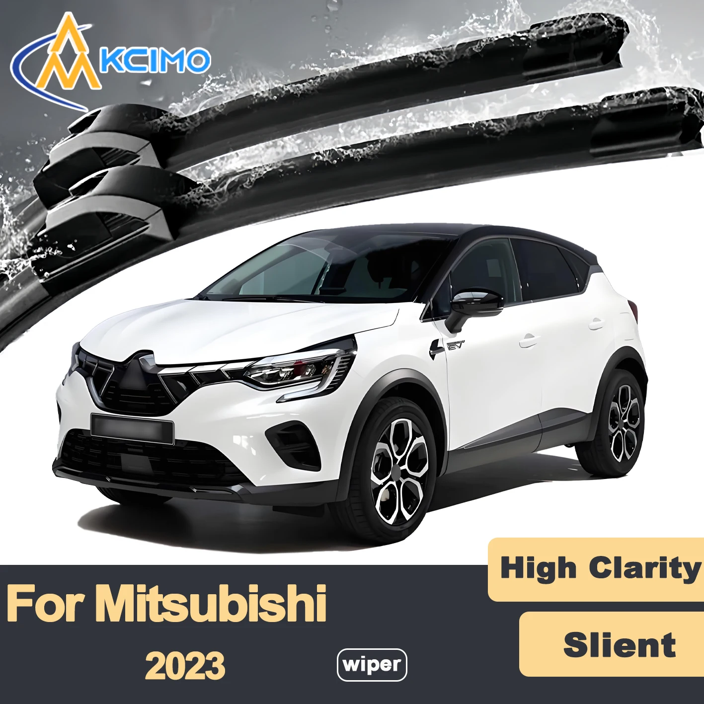 

Premium Rubber Durable Silent Windshield Wiper Blades 2pcs for Mitsubishi ASX 2023 Renault Captur Front Wiper Blades Set