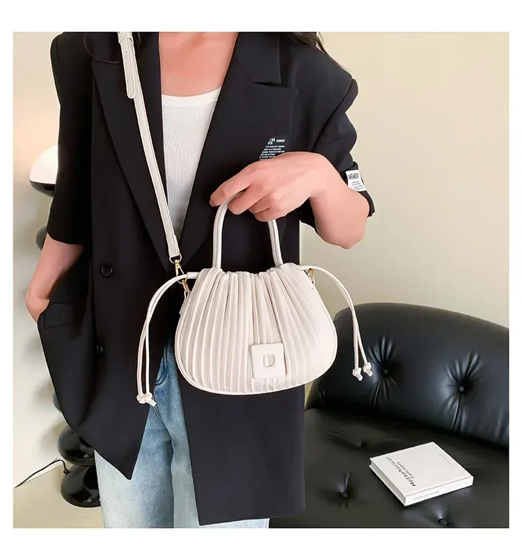 Fashion Brand Design Crossbody Bag for Women 2024 Luxury Vintage Shoulder Handbag Female Tote bag Casual PU Leather Bucket bolsa