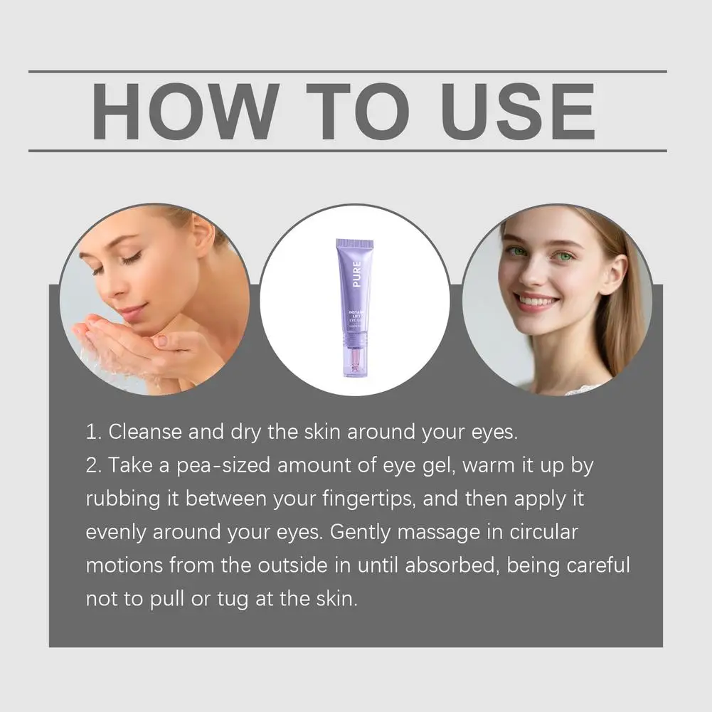 Collagen Lifting Anti Wrinkle Eye Gel Cream, Anti Aging Fade Fine Wrinkles Improve Dark Circles Eyes Puffy or All Skin Types - view 6
